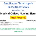 Ambikapur Chhattisgarh Recruitment 2025