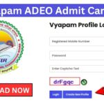 CG Vyapam ADEO Admit Card 2025